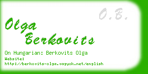 olga berkovits business card